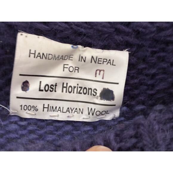 Lost Horizons Fair Isle Wool Sweater – Handmade in Nepal (Women’s M, Vintage) - Picture 4 of 9